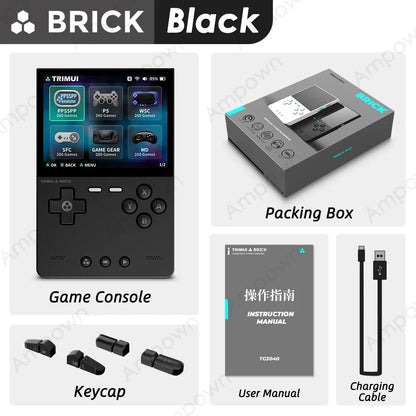 TRIMUI BRICK Handheld Game Console – 3.2'' IPS Screen, Linux System, LED Lighting, Metal Back Panel, Free Keycap Gifts