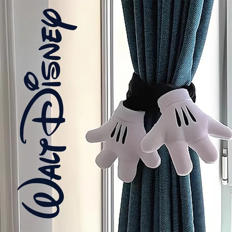 Disney Mickey Mouse Curtain Tiebacks – Plush Anime Tie Rope, Creative Cartoon Hanging Buckle for Home Decoration