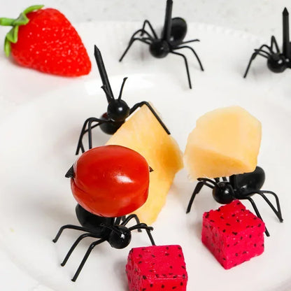 6-18PCS Ant-Shaped Food Picks - Fruit and Snack Forks for Kitchen, Party, Dinner Tableware - Cake and Dessert Decoration