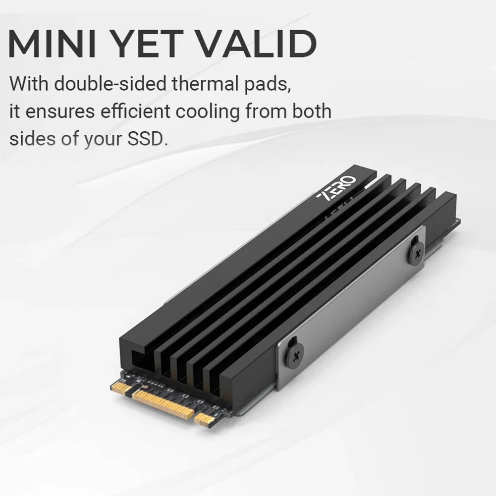 ID-COOLING M05 M.2 2280 SSD Heatsink – Aluminum Alloy NVMe Radiator with Thermal Silicone Pad for PC Cooling