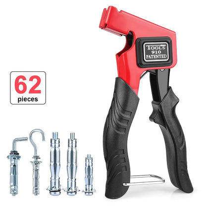 Molly Bolts Heavy Duty Drywall & Plaster Wall Anchors Kit — Hollow Wall Anchors with Setting Tool, Metal Anchors & Screws