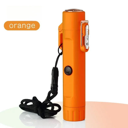 Dual Arc USB Lighter & Flashlight — Windproof Portable Plasma Ignition Survival Tool