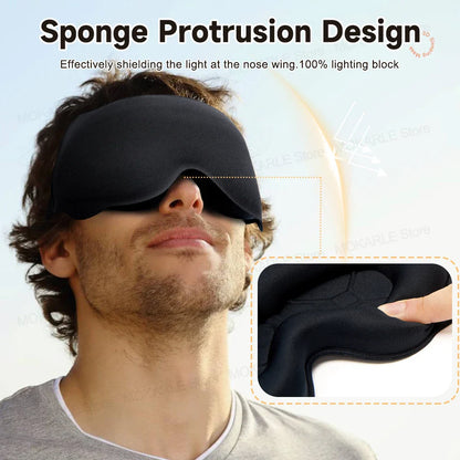 3D Sleeping Eye Mask — Soft, Breathable Travel Eyeshade for Night Sleep, Light Blocking & Sleeping Aid