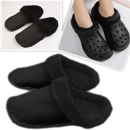 Hole Shoes Velvet Liner – Thickened Winter Warm Detachable Cotton Sleeve & Plush Inner Liner for Soft Shoe Covers