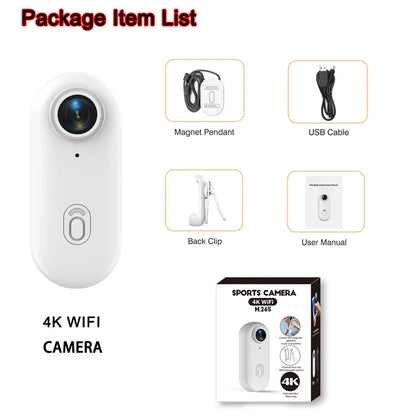 4K UHD Mini Vlog Camera – Wireless WiFi Sports Action Pocket Camcorder