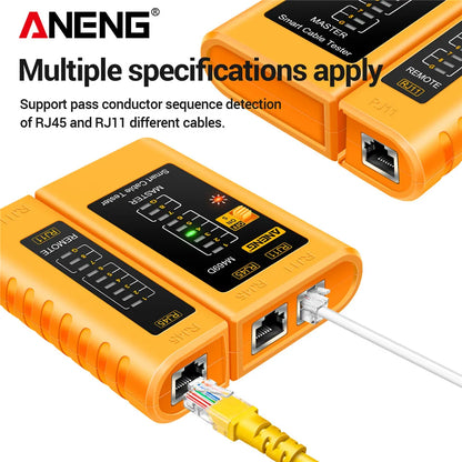 Professional Network Cable Tester M469D — RJ45/RJ11/RJ12 CAT5 UTP LAN Analyzer for Networking & Repair