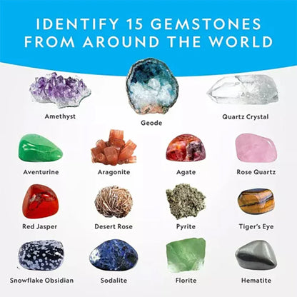 STEM Mega Gemstone Dig Kit – Crystal Mining Excavation Toy Set for Kids Educational Science Discovery Gift