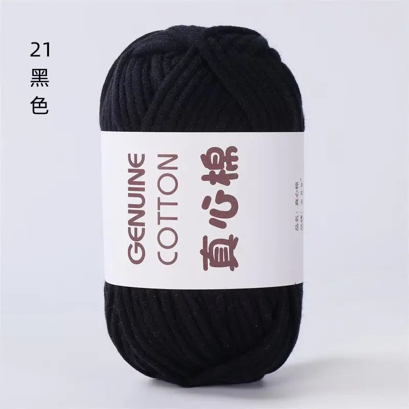 50g Genuine Cotton Yarn - Easy-to-Use Crochet Yarn for Beginners, Hand Knitting & DIY Projects (Scarves, Blankets, Hats, Clothes)