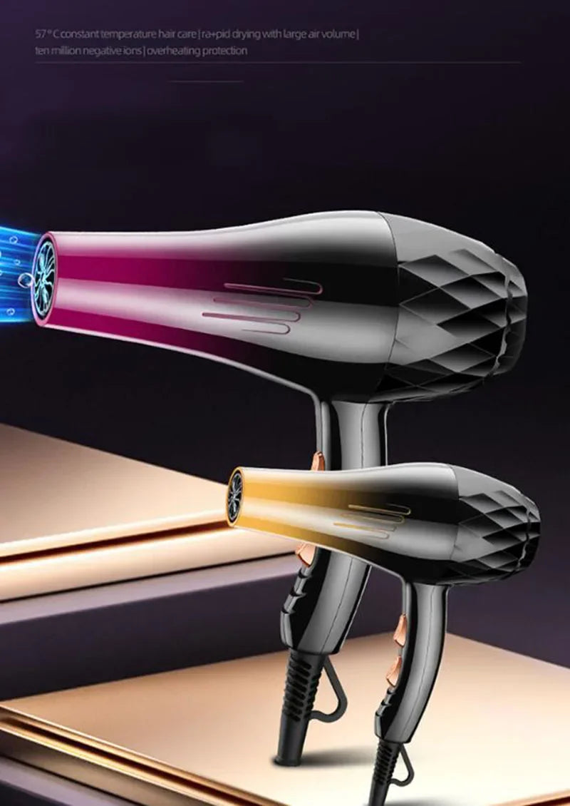 Professional Hair Dryer 1200W/2200W – High Power Blow Dryer Brush for Salon & Barber Hairdressing