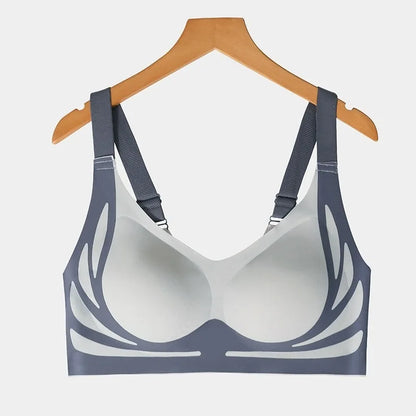 Seamless Push-Up Bra for Women – Wireless Gathered Support Full Coverage Comfort Bra with Adjustable Straps Anti-Sagging Soft Underwear