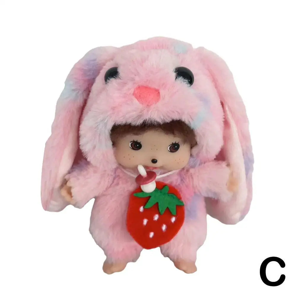 15/20cm Kawaii Mengqi Monkey Plush Doll – School Bag Pendant, Keychain Decor & Cute Birthday Gift