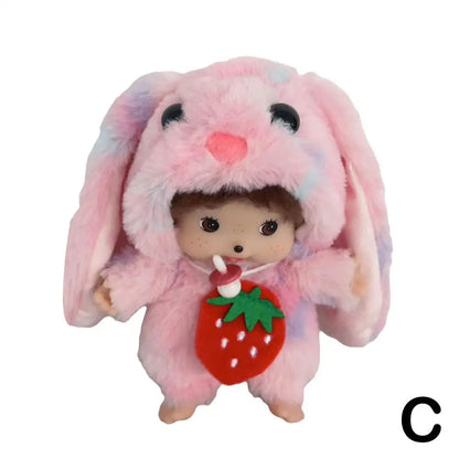 15/20cm Kawaii Mengqi Monkey Plush Doll – School Bag Pendant, Keychain Decor & Cute Birthday Gift