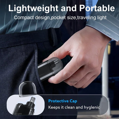 Rechargeable Nose Hair Trimmer - Portable Electric Hair Remover for Men with Eyebrow Shaving & Precision Clipping