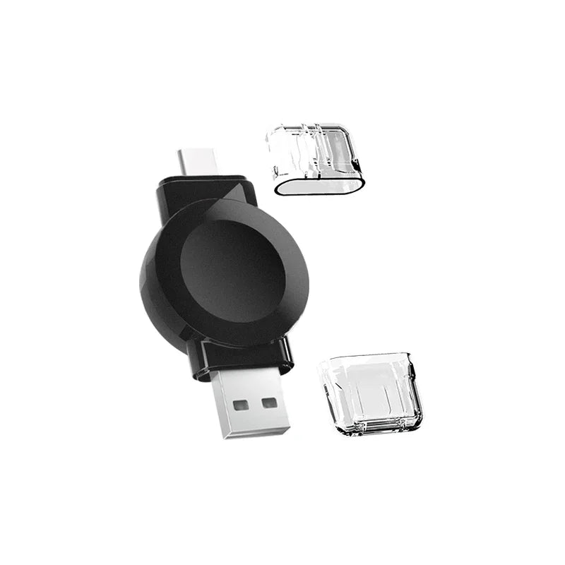 Magnetic Wireless Watch Charger USB-C — Fast Charging for Apple Watch 9/8/7/6/5/4/SE & Samsung Galaxy Watch 7/6/5/4 Active 1/2