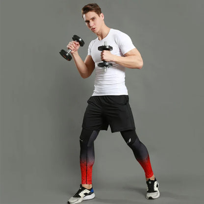 Optimize Your Performance: Men's Compression Pants - Quick Dry Fit Sportswear Running Tights for Fitness Training, Jogging, and Gym Leggings
