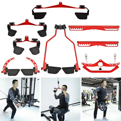 Adjustable Lat Pulldown Bar - Gym Cable Machine Handle for Biceps, Triceps & Back Workouts
