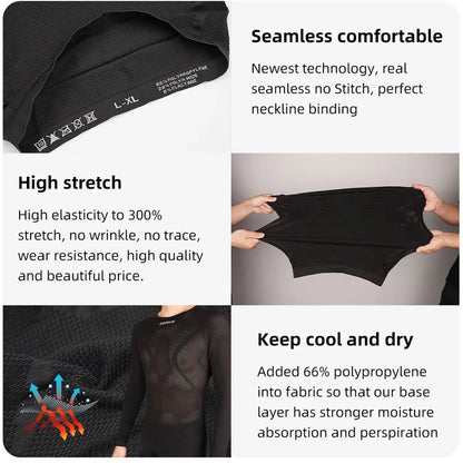 DAREVIE Cycling Base Layer - Seamless Compression Full Sleeve Underwear, Breathable MTB & Road Bike Vest (2023)
