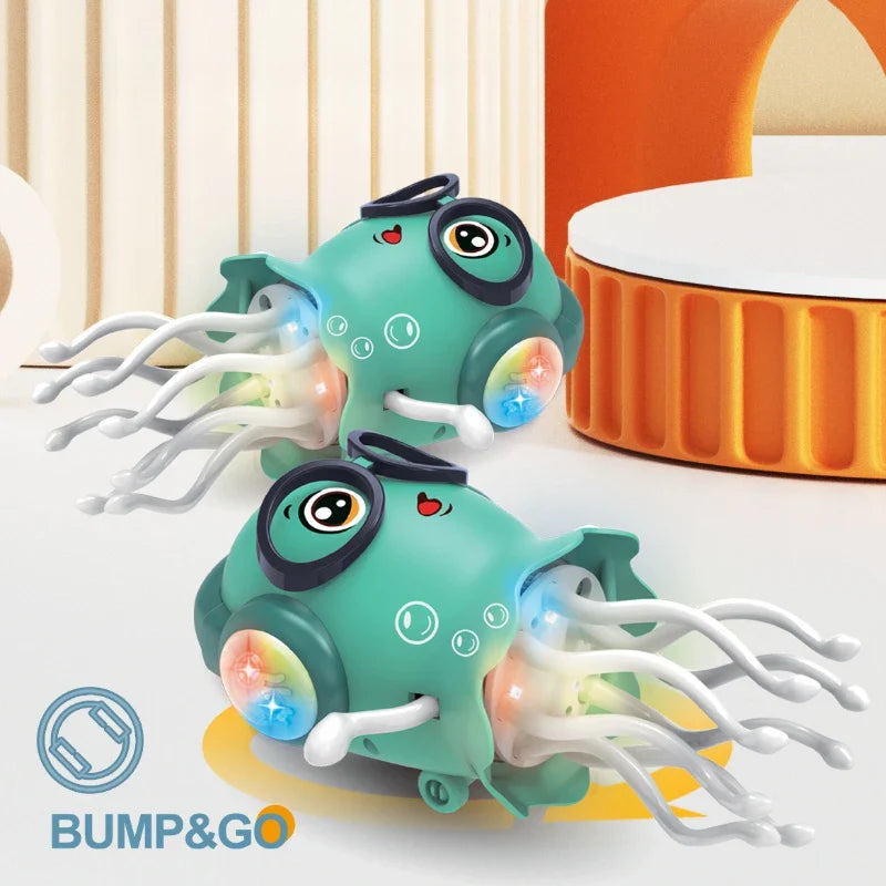 Electric Dancing Octopus & Jellyfish Toy – Eight-Arm Automatic Obstacle-Avoidance Interactive Toy for Kids’ Development