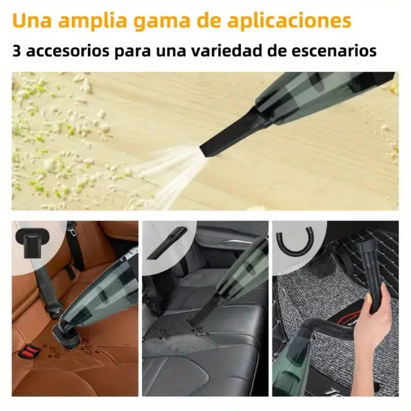 Wireless & Wired Handheld Car Vacuum Cleaner – Dual-Purpose Cleaner for Home and Car, 3M Cigarette Lighter Power Cord