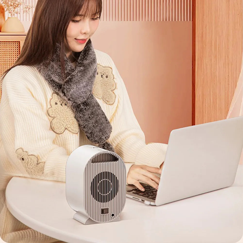 Winter Warmth On-The-Go: Portable 1200W Electric Heater with Remote – Your Mini Household Radiator for Cozy Desktop Heating!