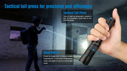 Trustfire T30R Tactical Flashlight – 460 Lumen High-Power LED USB Rechargeable Torch with 18650 Battery