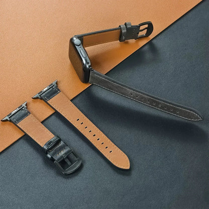 Leather Strap for Apple Watch – High-Quality Replacement Band for All Series 38-49mm