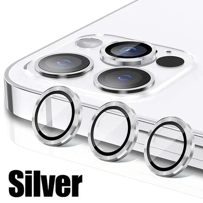 3PCS Metal Camera Lens Protectors – Glass Back Lens Protection Film for iPhone 15/15 Plus, 14/14 Pro Max, 13/13 Mini, 12/11