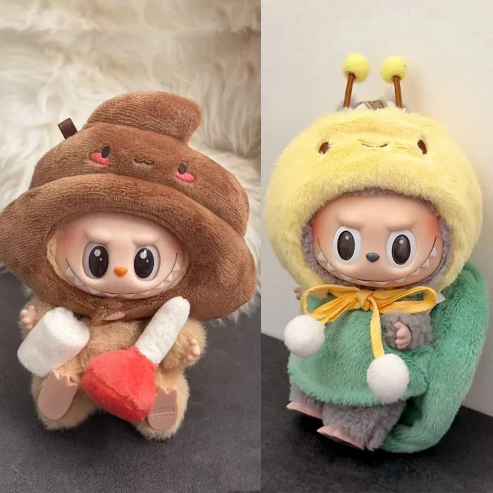 17CM Labubu Cute Milk Doll Clothes – Handmade Outfit Accessories for V1 & V3 Dolls