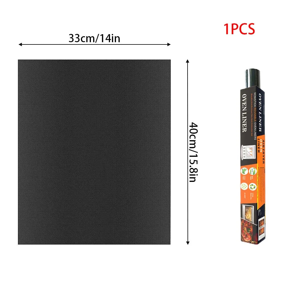 Reusable BBQ Grill & Oven Mat - Non-Stick Heat Resistant Baking Liner for Grilling, Cooking & Oven Protection
