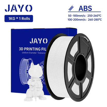 JAYO ABS 3D Printer Filament 1.75mm – High Toughness 1KG/Roll, Available in 1/2/3/5/10 Rolls
