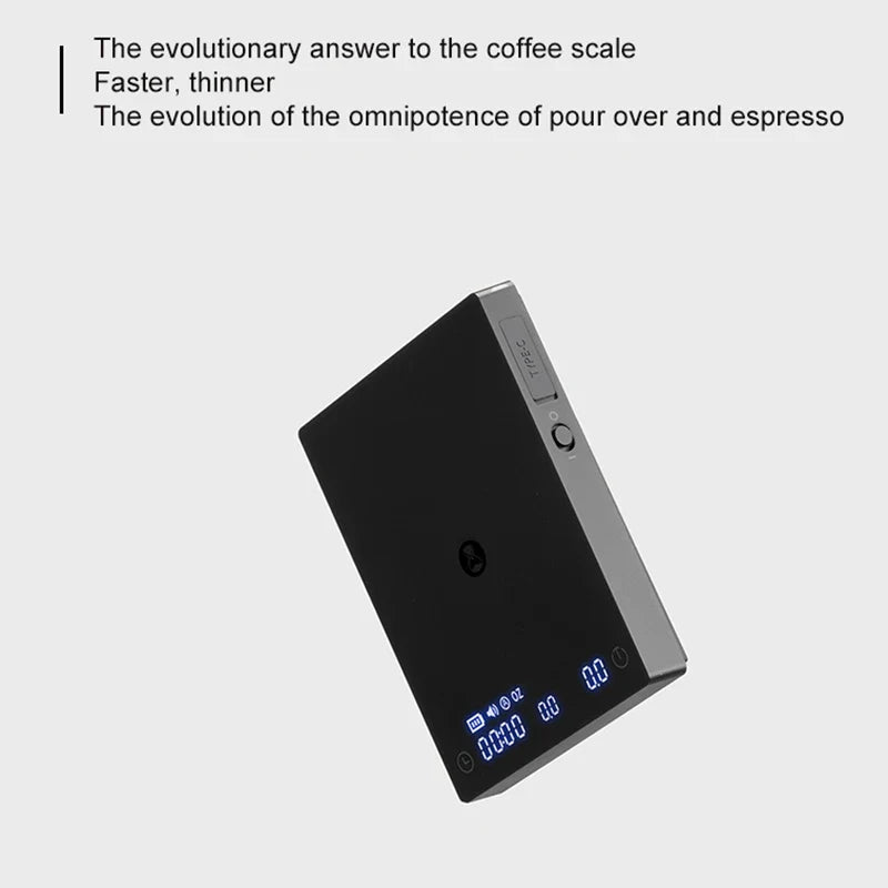 TIMEMORE Black Mirror Mini Coffee Scale – Pour Over Espresso Scale with Flow Rate Display & Heat Insulation Pad