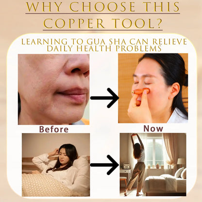 Unlock Radiant Beauty Facial Gua Sha Tool — Professional Brass & Rosewood Eye Relaxation, Spot Treatment & Anti-Aging