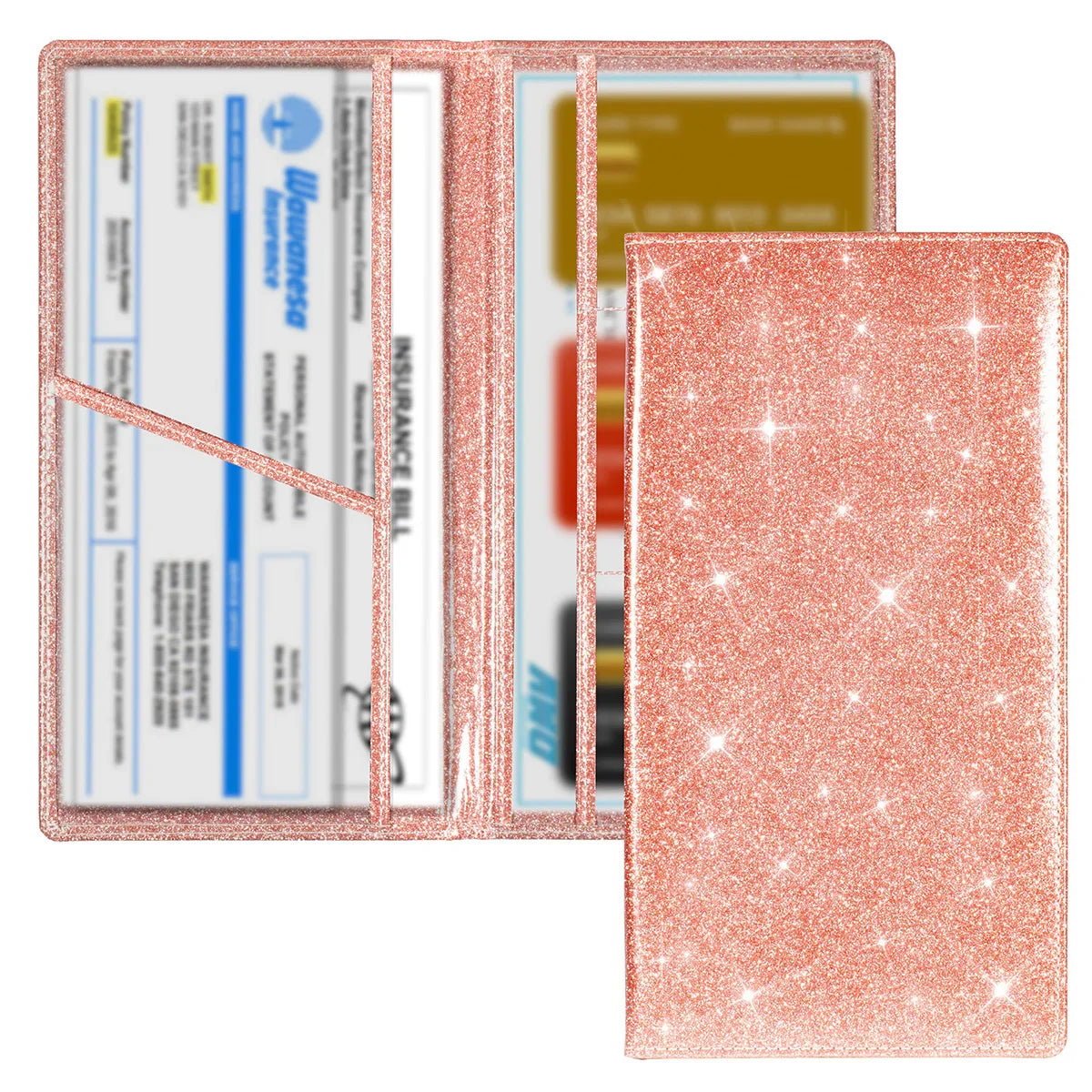 Car Registration & Insurance Card Holder — Vehicle License Document Organizer for Glove Box Compartment