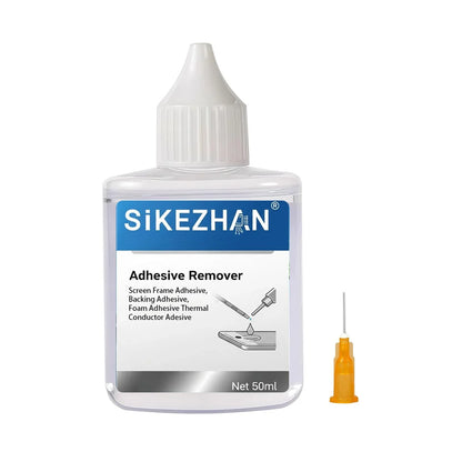 SiKEZHAN 50ml Phone Screen Adhesive Remover - LCD Frame & Back Cover Glue Cleaner with Precision Injector Needle