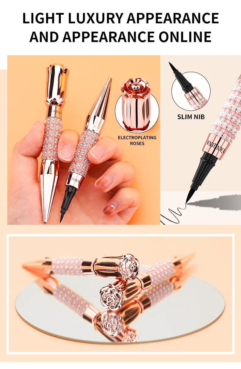 Waterproof Liquid Eyeliner Pen – Black, Long-Lasting, Quick-Dry Thick Eye Liner Makeup Tool