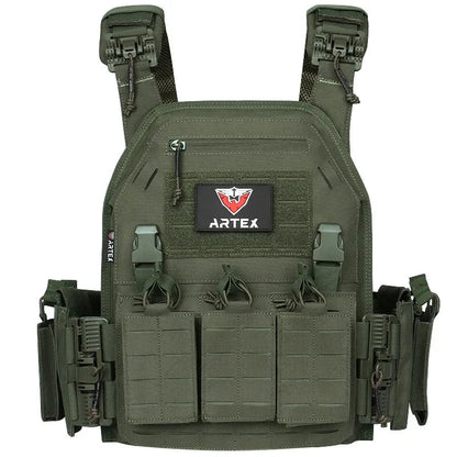New 6094 Combat Vest – Quick Detachable Light Laser Cut Tactical Gear, Black Airsoft Carrier for Combat Equipment