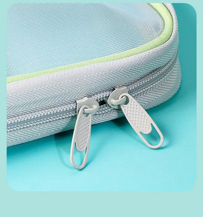 A4 Double Layer Mesh Zipper Storage Bag – Large Capacity Stationery Organizer Folder for School and Office Supplies