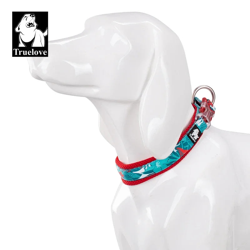 Truelove Floral Pet Collar – Padded Comfort Cushion, Camouflage Design for Small, Medium & Large Dogs, Outdoor Running Collar TLC5273