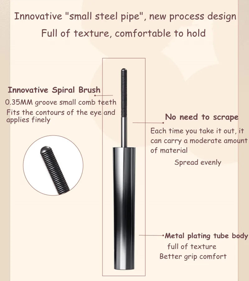Judydoll Waterproof Silk Fiber Mascara – Black Long Curling Lash Extensions for Sexy Eyes Makeup