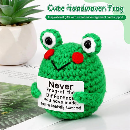 Positive Energy Crochet Doll — Handmade Knitted Plush Potato, Plant, Avocado, Bee & Animal Pocket Hug Emotional Support Gift