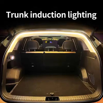 High Brightness Car Trunk LED Light Strip – Automatic Sensing Interior Ambient Tailgate Lighting, Wire-Free Installation