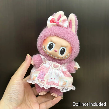 Fashion Labubu Clothes Outfit – Ropa Doll Accessories Suspenders Suit for 15cm & 17cm Labubu V1/V2 Plush Dolls