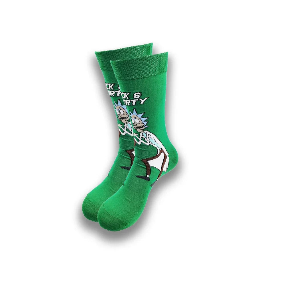 Spring and Autumn Cartoon Movie Character Socks for Men & Women – Funny Fashion High Quality Crew Tube Socks, Unisex Casual Cotton Socks