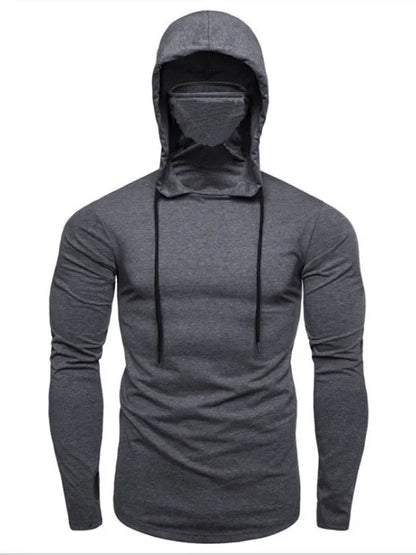 Men’s 2026 Solid Color Hooded Sweatshirt – Lightweight Long Sleeve Fitness Hoodie (M–5XL)