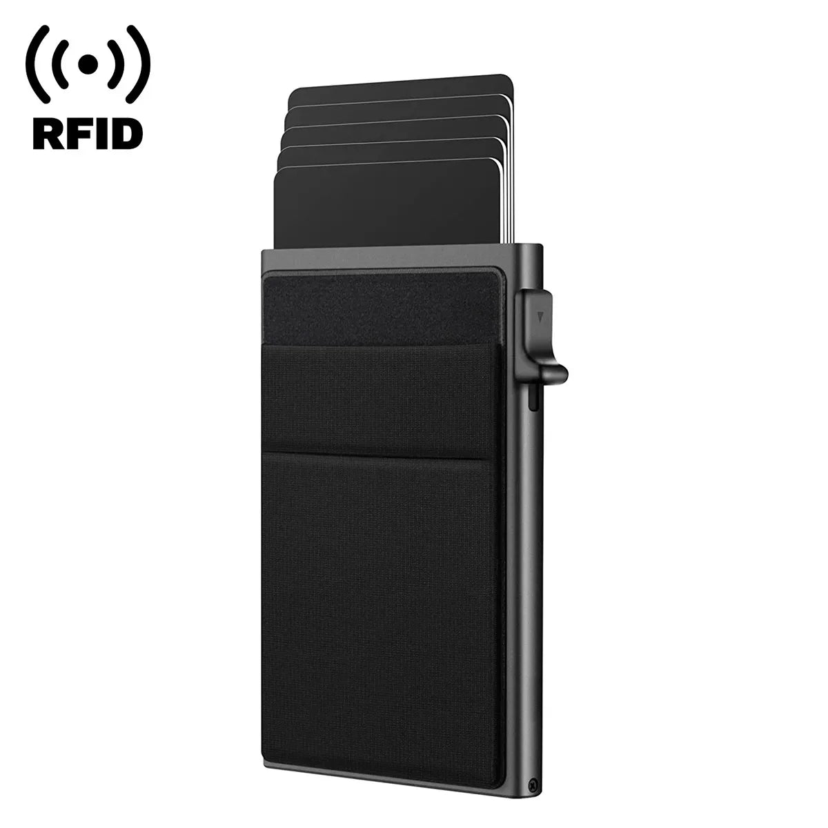 RFID Credit Card Holder for Men – Slim Minimalist Metal Wallet, Luxury ID Bank Card Case, Compact Carteras