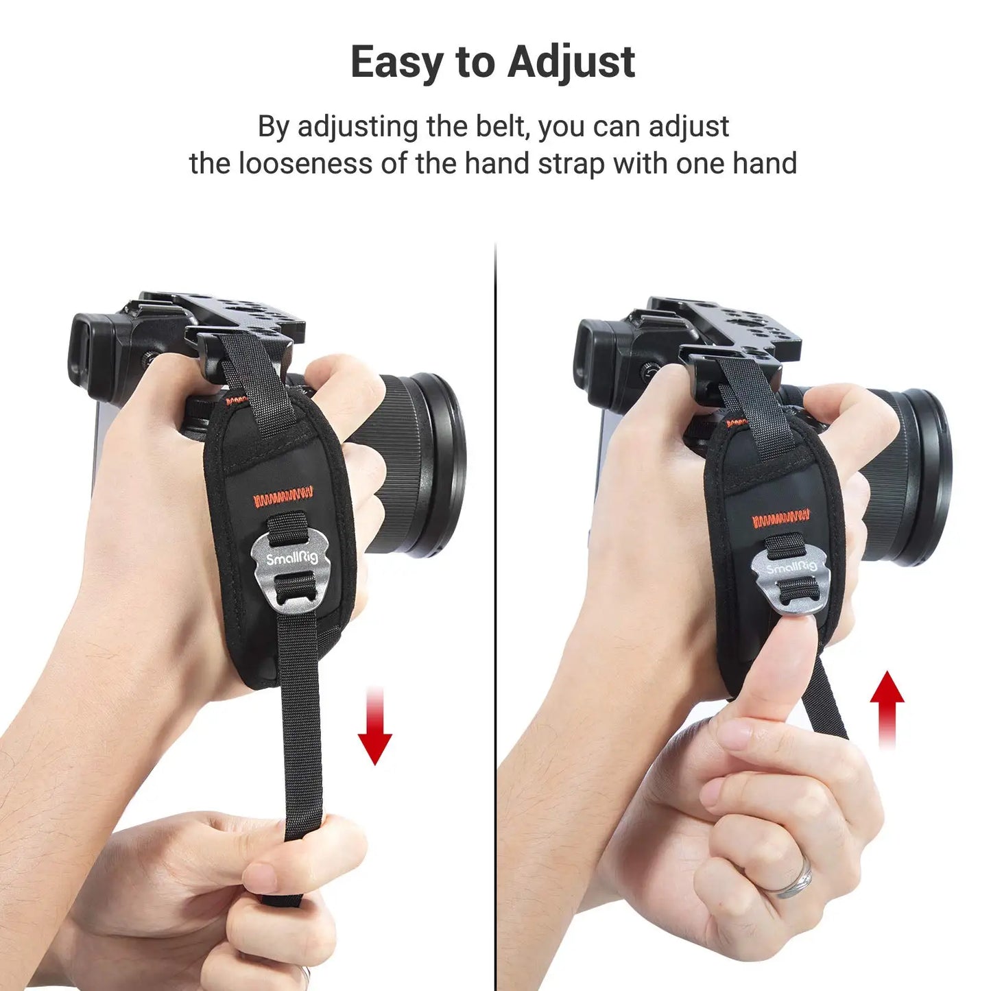 SmallRig DSLR Camera Hand Strap - Adjustable Secure Grip Support for Camera Cage Rig 2456