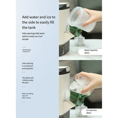 USB Portable Mini Air Conditioner Fan – 3-Speed Desktop Cooling Fan with LED Night Light, Air Cooler for Home, Office, and Camping