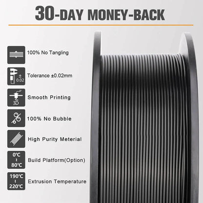 SUNLU PLA/PETG/PLA+ 3D Printer Filament Bundle – 10 Rolls 1KG Each, 1.75mm Neatly Wound Filament for 3D Printing (EU/US)