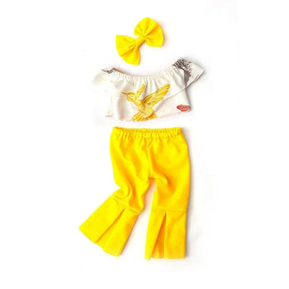 18-Inch Doll Clothes for American Girl Dolls — Bell-Bottoms & T-Shirt Set, Pretend Play Outfit, Gift for Girls