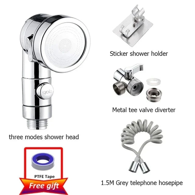 New Handheld Faucet Diverter Valve Set – Adjustable Shower Head Adapter for Home Bathroom & Kitchen Faucets